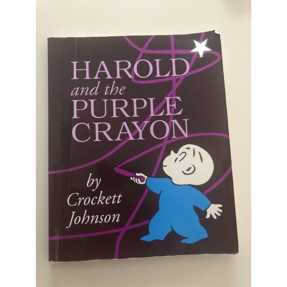 Harold and the Purple Crayon - Paperback, by Johnson Crockett - Well Loved 1985